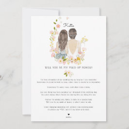 Werden Sie meine Bridesmaid/Trauzeugin Vorschlag I Einladung