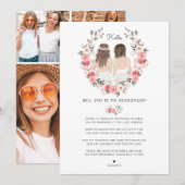 Werden Sie meine Bridesmaid/Trauzeugin Vorschlag I Einladung (Vorne/Hinten)