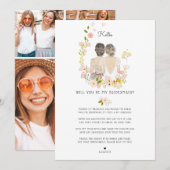 Werden Sie meine Bridesmaid/Trauzeugin Vorschlag I Einladung (Vorne/Hinten)