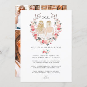 Werden Sie meine Bridesmaid/Trauzeugin Vorschlag I Einladung