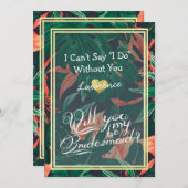 Werden Sie meine Bridesmaid Tropenblumengold sein? Einladung (Vorne/Hinten)