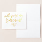 Werden Sie meine Bridesmaid-Typografie sein? Folienkarte (Anzeige)