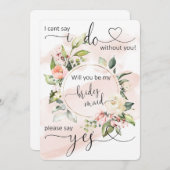 Werden Sie meine Bridesmaid-Vorschlagskarte sein? Einladung (Vorne/Hinten)