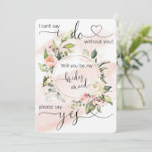 Werden Sie meine Bridesmaid-Vorschlagskarte sein? Einladung (Stehend Vorderseite)