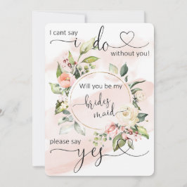 Werden Sie meine Bridesmaid-Vorschlagskarte sein? Einladung