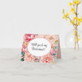 Werden Sie meine Bridesmaid-Vorschlagskarte sein? Karte (Gelbe Blume)