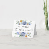 Werden Sie meine Bridesmaid-Vorschlagskarte sein? Karte (Rückseite)
