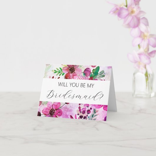 Werden Sie meine Bridesmaid-Vorschlagskarte sein? Karte (Orchidee)