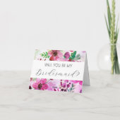 Werden Sie meine Bridesmaid-Vorschlagskarte sein? Karte (Rückseite)