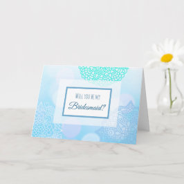 Werden Sie meine Bridesmaid-Vorschlagskarte sein? Karte