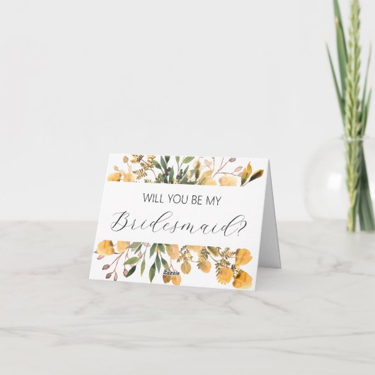 Werden Sie meine Bridesmaid-Vorschlagskarte sein? Karte (Rückseite)