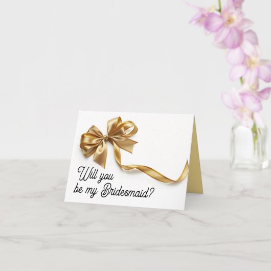 Werden Sie meine Bridesmaid-Vorschlagskarte sein? Karte (Orchidee)