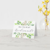 Werden Sie meine Bridesmaid-Vorschlagskarte sein? Karte (Gelbe Blume)