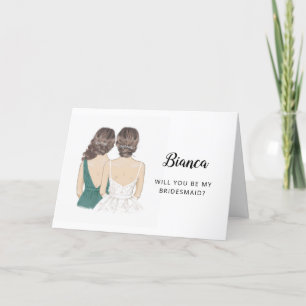Werden Sie meine Bridesmaid-Vorschlagskarte sein Karte