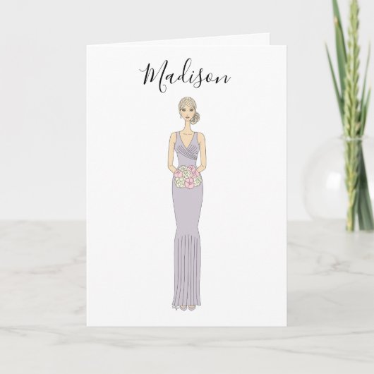 Werden Sie meine Bridesmaid-Vorschlagskarte sein Karte (Vorderseite)