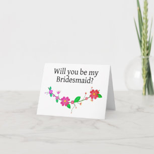 Werden Sie meine Bridesmaid-Vorschlagskarte sein? Karte