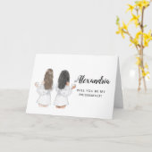 Werden Sie meine Bridesmaid-Vorschlagskarte sein Karte (Gelbe Blume)