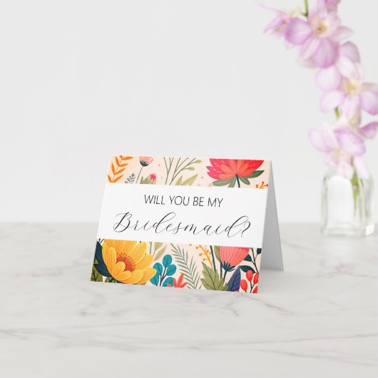 Werden Sie meine Bridesmaid-Vorschlagskarte sein? Karte (Orchidee)