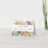 Werden Sie meine Bridesmaid-Vorschlagskarte sein? Karte (Rückseite)