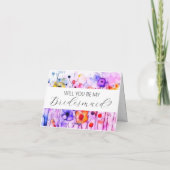 Werden Sie meine Bridesmaid-Vorschlagskarte sein? Karte (Rückseite)