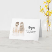 Werden Sie meine Bridesmaid-Vorschlagskarte sein Karte (Gelbe Blume)