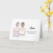 Werden Sie meine Bridesmaid-Vorschlagskarte sein Karte (Gelbe Blume)