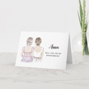 Werden Sie meine Bridesmaid-Vorschlagskarte sein Karte