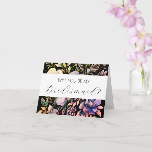 Werden Sie meine Bridesmaid-Vorschlagskarte sein? Karte (Orchidee)