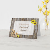 Werden Sie meine Bridesmaid-Vorschlagskarte sein? Karte (Gelbe Blume)