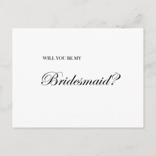 Werden Sie meine Bridesmaid-Vorschlagskarte sein Postkarte