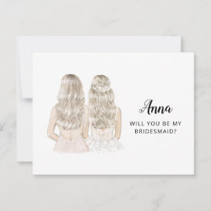 Werden Sie meine Bridesmaid-Vorschlagskarte sein? Postkarte