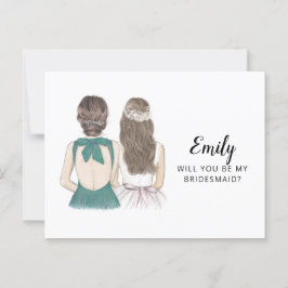 Werden Sie meine Bridesmaid-Vorschlagskarte sein Postkarte