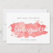 Werden Sie meine Bridesmaid Wasserfarbenkorb-Karte Einladung (Vorderseite)