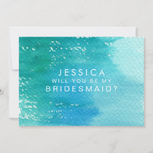 Werden Sie meine Bridesmaid-Wasserfarbenwasche sei Einladung