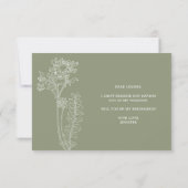 Werden Sie meine Bridesmaid-Website Grünen Blume B (Rückseite)