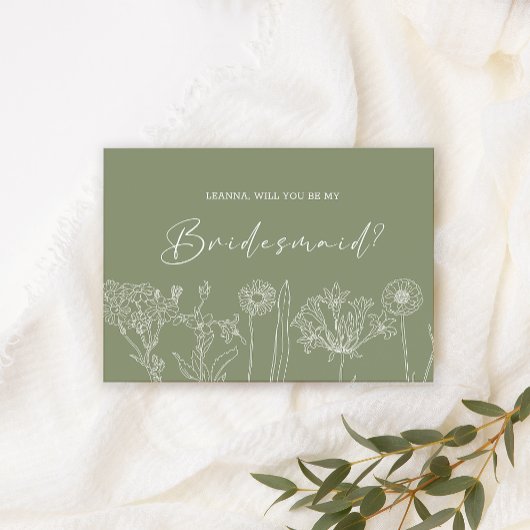 Werden Sie meine Bridesmaid-Website Grünen Blume B