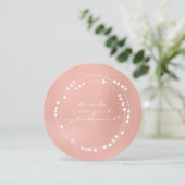 Werden Sie meine Bridesmaid Wreath Pink Rose Gold Einladung (Stehend Vorderseite)