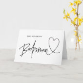 Werden Sie meine Bridesman-Hochzeitkarte sein? Karte (Gelbe Blume)