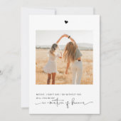 Werden Sie meine Co-Matrone der Ehrenfotokarte sei Einladung (Vorderseite)