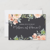 Werden Sie meine Ehrenmatrone der Peach Green Navy (Vorderseite)