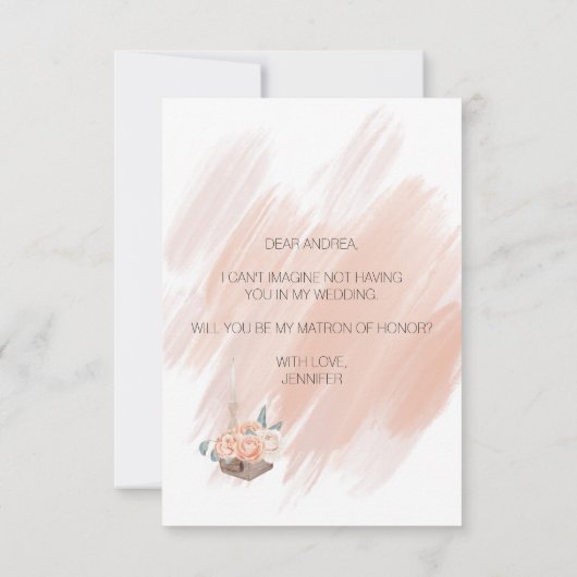 Werden Sie meine Ehrenmatrone des modernen Boho Pi (Rückseite)