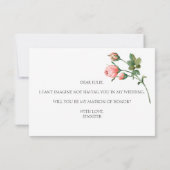 Werden Sie meine Ehrenmatrone sein, die rosa Rose (Rückseite)