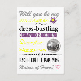 "Werden Sie meine Ehrenmatrone sein?" Einladung