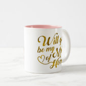 Werden Sie meine Ehrentitel sein? Zweifarbige Tasse (VorderseiteRechts)