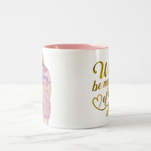 Werden Sie meine Ehrentitel sein? Zweifarbige Tasse (Mittel)