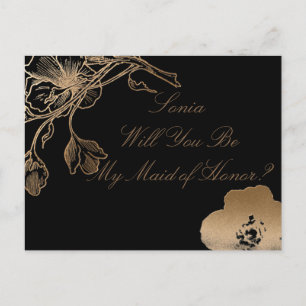 Werden Sie meine Ehrerbietung für die metallische  Einladungspostkarte