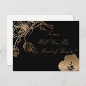 Werden Sie meine Ehrerbietung für die metallische  Einladungspostkarte (Vorne/Hinten)