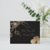 Werden Sie meine Ehrerbietung für die metallische  Einladungspostkarte (Stehend Vorderseite)