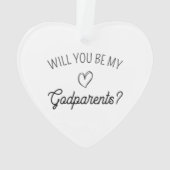 Werden Sie meine Eltern sein? Chic heart First Fam Ornament (Rückseite)