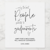 Werden Sie meine Eltern sein, die die Kinderankünd Weinetikett (Einzelnes Label)